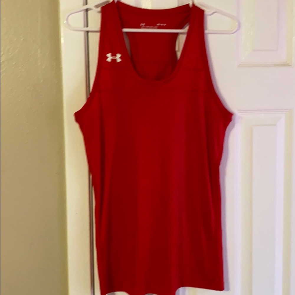 Red workout top
